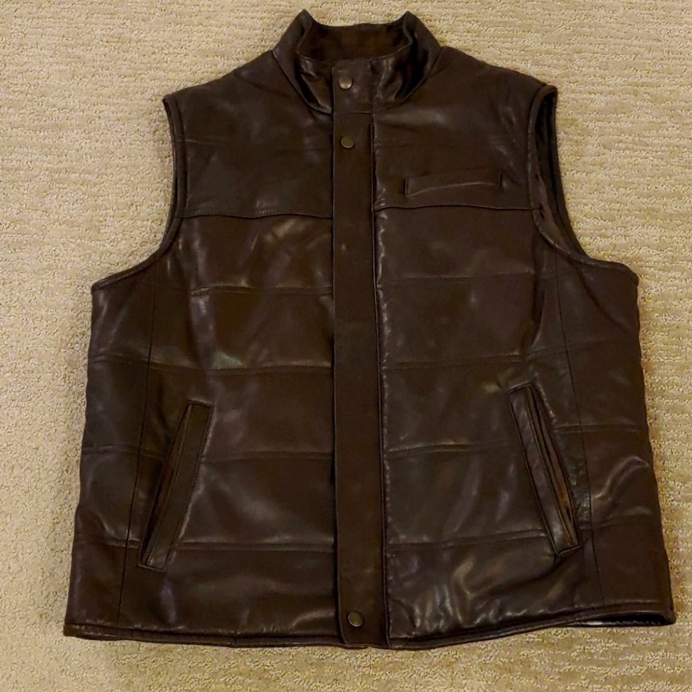 Cremieux leather vest